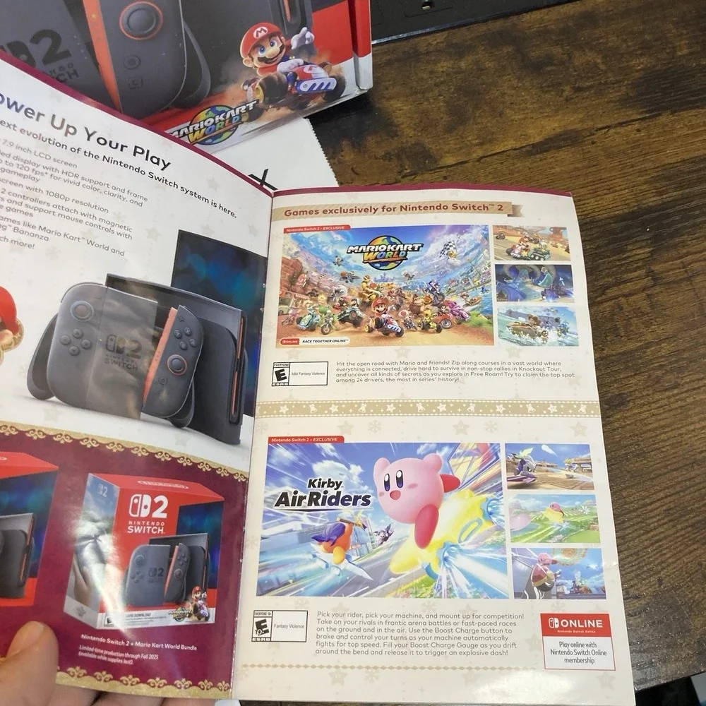 Nintendo Switch 2 Mario Kart Bundle EMPTY BOX ONLY + Guidelines & Holiday Guide